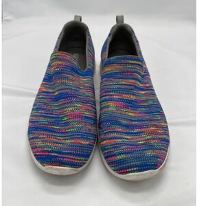 Skechers GOwalk Max Womens 9 Rainbow Space Dye Slip On Sneakers 15615